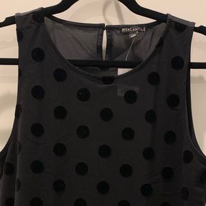 J Crew black sleeveless black blouse size small